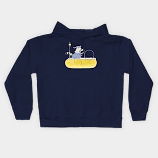 Raccoon with hoop Kids Hoodie